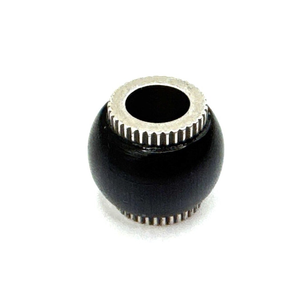 Brighton Black Glass Shiny Smooth Versatile Silver Spacer Bead
